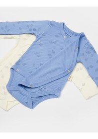 Resim BabyCosy Organik Modal Fil Baskılı 2 Li Kruvaze Uzun Kollu Badi Csym11318 001 