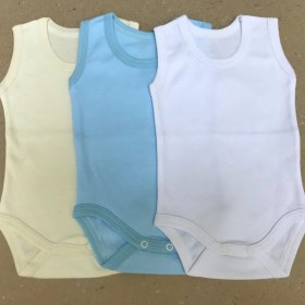 Resim Bebedino Çıtçıtlı Badi Askılı (3 Lü Paket) Krem,mavi.beyaz 
