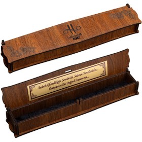 Resim OTTOTESBİH Ahşap Hediye Kutusu, Tesbih Kutusu, Bileklik Kutusu 24x5cm 