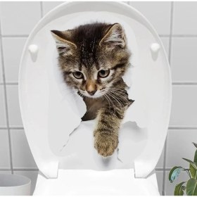 Resim Bilfold Decohandy Klozet Etiketi Stray Cat 