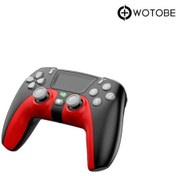 Resim Kablosuz Wireless Ps4 Android iOS Uyumlu Switch Pc Uyumlu Six-axis Oyun Kolu Joystick Siyah-kırmızı 