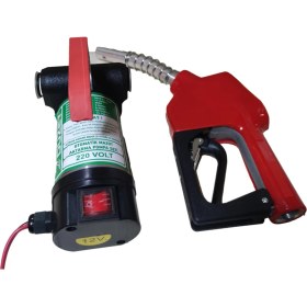 Resim Düzey/220 Volt Mazot Aktarma Pompası & Otomatik Akaryakıt Tabancası Seti 