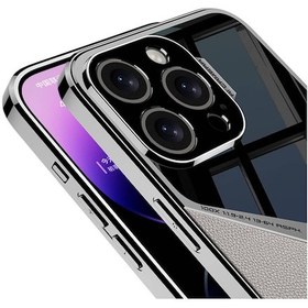 Resim İphone Uyumlu 15 Pro Uyumlu Kılıf Ultra İnce Kamera Korumalı Pc + Deri Arka Yüzey Zore X-pro Kapak-si Siyah 