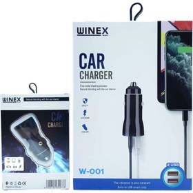 Resim Çift Girişli Usb 3.4A - 2.4A +1A Araç Şarj Başlığı Winex W-001 