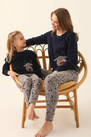 Resim Pimody Aile Konsept Anne Kız Pijama Takım (Anne Kız Farklı Satılmaktadır) 