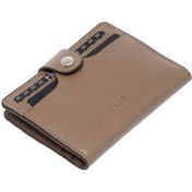Resim Bej Deri Unisex Kredi Kartlık - S1KK00001653-V62 