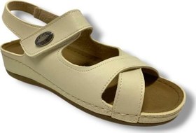 Resim Carlaverde 5955-25 Deri Anatomik Çapraz Bant Kadın Sandalet 