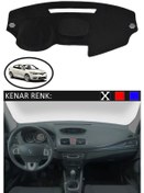 Resim Torpido Koruma Halısı Siyah Kenar Renk Siyah Renault Fluence İle Uyumlu 