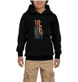 Resim Zepplin Giyim The Last of Us 2 Butterfly Siyah Çocuk Kapşonlu Sweatshirt Siyah 