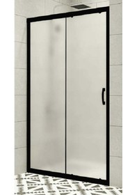 Resim Durul Duşakabin Ön Cephe Siyah 5 mm Buzlu Yükseklik 190 cm 