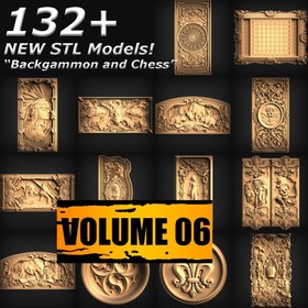 Resim 132+ Tavla & Satranç STL Model Koleksiyonu - CNC Router & 3D Yazıcı için 