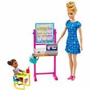 Resim Barbie ve Meslekleri Oyun Setleri Öğretmen Sarı Saçlı HCN19 
