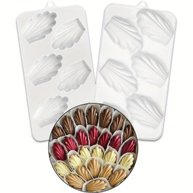 Resim 6'lı 1 Arada Madeleine Muffin Kalıpları Küçük Kabuk Çikolata Silikon Kek Kalıbı Çikolata Pişirme Araçları DIY Kalıbı 