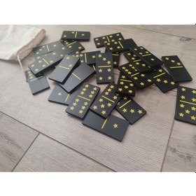 Resim Ahşap Yıldızlı Domino Büyük Boy 8 Cm 4 Cm 