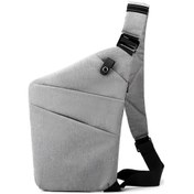Resim Mufunye Erkekler / Kadınlar İçin Göğüs Çantası Hafif Çok İşlevli Seyahat Askılı Çanta Bilimsel Depol C Gri 