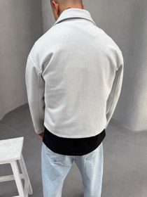 Resim Gri Baharlık Kaşe Ceket - L 
