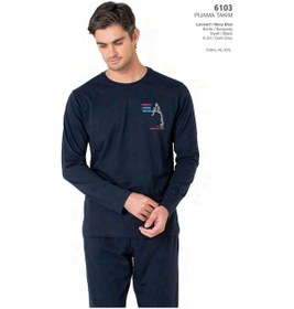 Resim Pierre Cardin 6103 Erkek Uzun Kollu Bisiklet Yaka Pijama Takımı-lacivert-lacivert-2xl Çok Renkli 