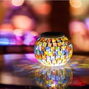 Resim Gaojunshop01 Renk Değiştiren Solar Led Mozaik Top Bahçe Lambası Style2 