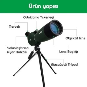 Resim Svbony SV28 75X Zoom Teleskop Monoküler Su Geçirmez Dürbün Çanta + Tripod ve Telefon Tutucu Hediyeli 