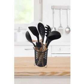 Resim Bambu Saplı Silikon Mutfak Seti 7'li 