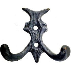 Resim Antika Tarz Dekoratif Pirinç Koç Çiftli Askı - 50x55mm, Oksit 0.45 CM 