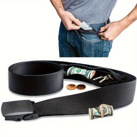 Resim Ultra-Uzun 119.38cm Gizli Gizli Kemer Fermuarlı - Hırsızlığa Karşı Koruyucu Bel Cüzdanı, Erkekler & Kadınlar için Taşınabilir Para Kasası, Eğlenceli Fonksiyonel, Nakit Kasası 