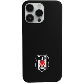 Resim Beşiktaş iPhone 12 Pro Max Uyumlu Logo Siyah Telefon Kılıfı Siyah 