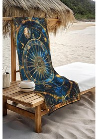 Resim Dijital Baskı Plaj Deniz Havlusu Yıldız Ve Galaksi Desenli Peştamal Hvl0053 Renkli 