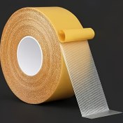 Resim 1 adet Fiberglas Örgülü Ekstra Güçlü Çift Taraflı Bant, Su Geçirmez, Yüksek Yapışma, Duvar ve Cam Onarımı İçin Kolay Uygulanabilen Şeffaf Bant 