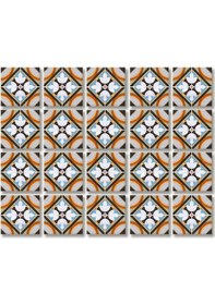 Resim Tink Moroccan 2 Metraj Desenli Pvc Karo 10 X 10 Cm 20'li Paket Çok Renkli 