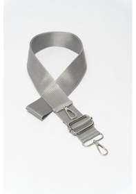 Resim Gümüş Renk Ayarlanabilir Çanta Askısı Çift Dikişli Gümüş 