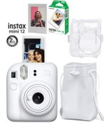 Resim Fujifilm Instax Mini 12 Fotoğraf Makinesi-10lu Film-Büzgülü Kılıf-Simli Koruyucu Kılıf ve Mıknatıslı Çerçeve 
