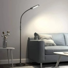 Resim Karokstore Coverzone Aukey Modern Iç Mekan Aydınlatma Göz Yormayan LED Ayaklı Lamba 5 Kademeli Ayarlanabilir Parlaklık Için Modern Lambası Salon Oturma Odası Koltuk Ucu Lamba Ayakta Duran Işık, 