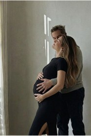Resim maternel Triko Emzirme Özellikli Elbise 