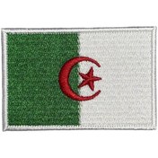 Resim Ex Patch Cezayir Bayrağı Nakış Patch Peç - 8x5 cm 
