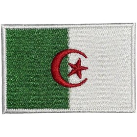 Resim Ex Patch Cezayir Bayrağı Nakış Patch Peç - 8x5 cm 