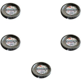 Resim Kullan At Renkli Siyah Parti Davet Plastik Tabak - 17 Cm. - 25 Adetlik 5 Paket 