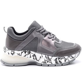 Resim Kadın Yüksek Tabanlı Desenli Sneaker 