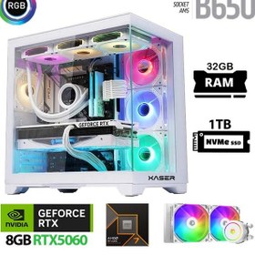 Resim Xaser Lexus X600 R7-9700X 32 GB 1 TB M.2 NVMe SSD 8 GB RTX5060 Free Dos Masaüstü Oyuncu Bilgisayarı 