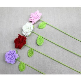 Resim El Örgüsü Tekli Gül 