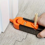Resim 1 Adet Hassas Ahşap İşleme Ölçüm Aracı Seti - Kilitli Ayarlanabilir Profil Çizim Cetveli, Turuncu & Siyah, DIY Ev Yenileme Projeleri, Kontur Kopyalama İçin İdeal|Fonksiyonel Cetvel|Ayarlanabilir Mekanizma, Ahşap İşleme Araçları 