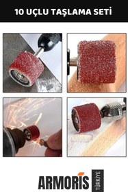 Resim Genel Markalar Yeni Nesil Kullanışlı Çapak Alma Metal Ahşap Plastik Temizleme Parlatma 10 Uçlu Kalıpçı Taşlama Seti 