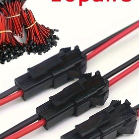 Resim 10 Çift, 10 Erkek Başlığı + 10 Kadın Başlığı, SM Terminal Tel Hızları, Led Downlight Tavan Lambası Erkek ve Kadın Eşleştirme Terminal Bağlantı Tel Hızları 