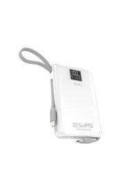 Resim HEPU HP-A01 10.000 mAh 22.5W Hızlı Şarjlı Powerbank – Kendinden Type-C & iOS Kablolu + LED Ekranlı 