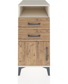Resim Kronos Komodin Tek Raflı 2 Çekmeceli Tek Kapaklı 44x59x96 Ayt... Aytaşı 