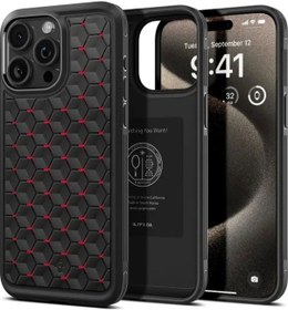 Resim Spigen İphone Uyumlu 15 Pro Max Cryo Armor Military-grade Protection Kılıf Cryo Red 