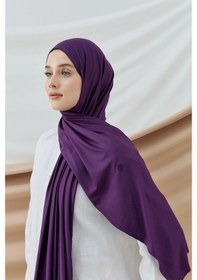 Resim Aminenesil Modakaşmir Mürdüm Renk Penye Şal 