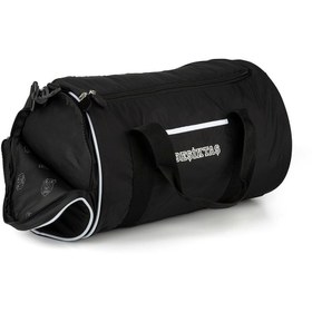 Resim Beşiktaş Lisanslı Silindir Siyah Orijinal Spor Çantası 