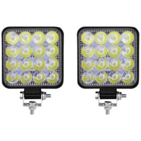 Resim OptaPro 4 Adet 16 Led Off Road Işık Lamba Araç Aydınlatma Jeep Tekne 