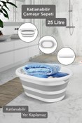 Resim Mim Life Middle Katlanır Çamaşır Sepeti - Çok Amaçlı Düzenleyici Akordiyon Sele 